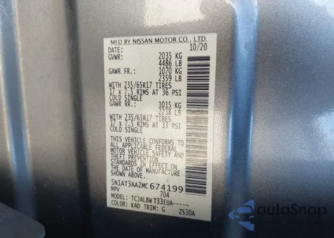 2021 Nissan Rogue S Fwd from USA, damaged, VIN 5N1AT3AA2MC674199